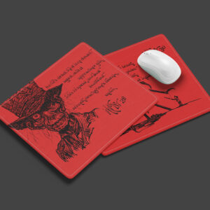 Mouse pads with artwork red